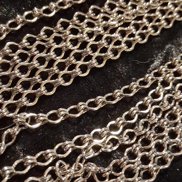 Elegant Vintage Silver Multi-Strand Necklace 22 In. L - Picture 8 of 8